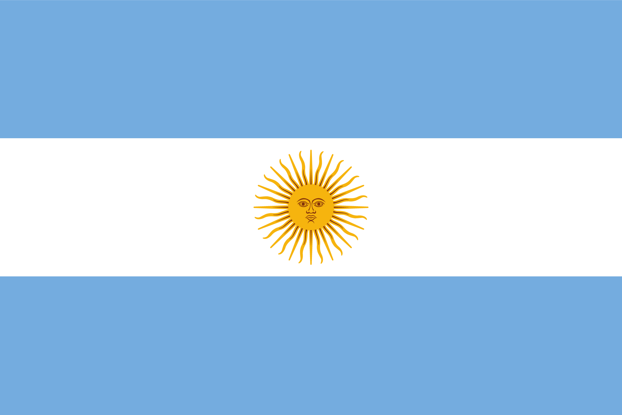 2026年ワールドカップに挑むアルゼンチン代表の国旗